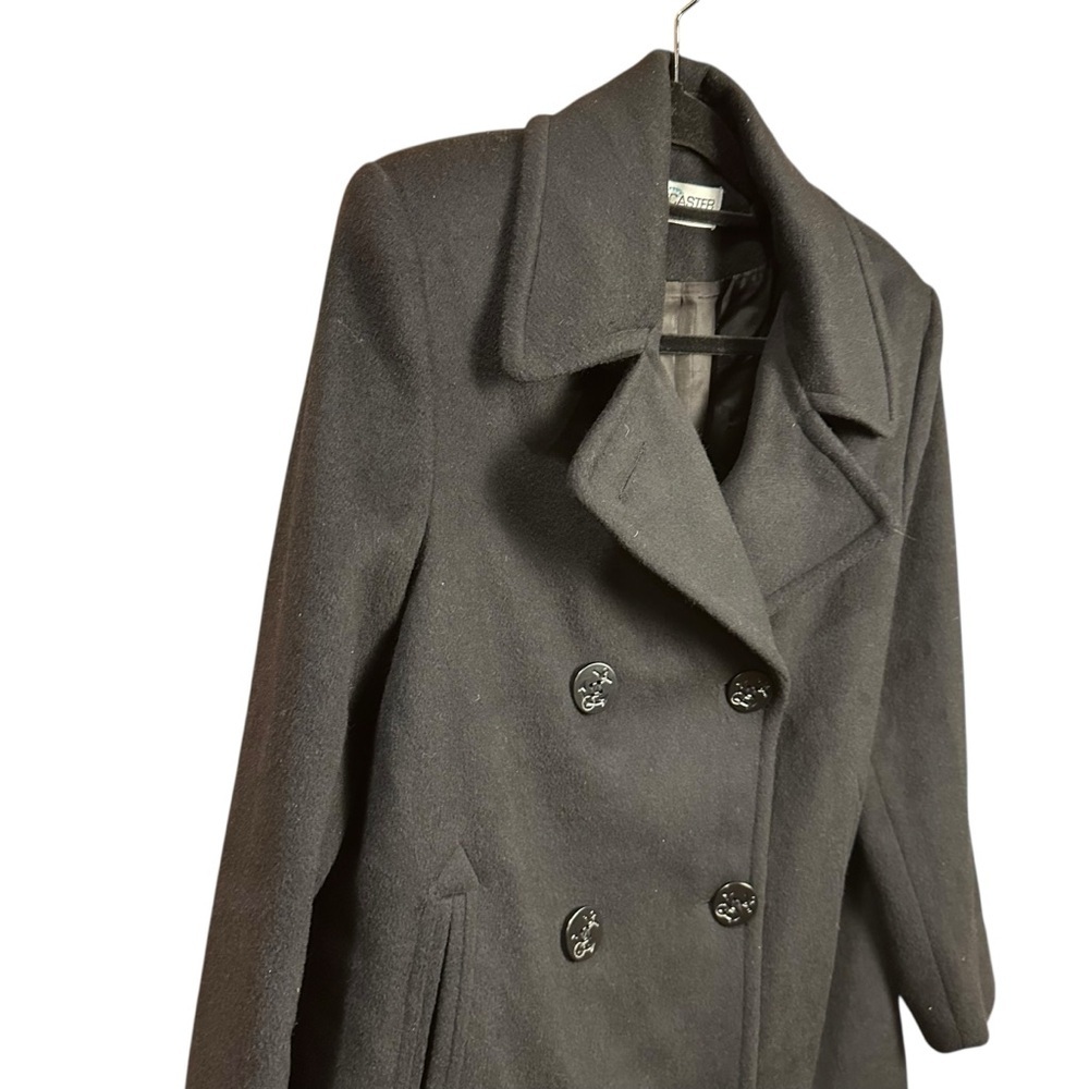 Forecaster Black Double-Breasted Wool Blend Coat Size 10 - Picture 4 of 8